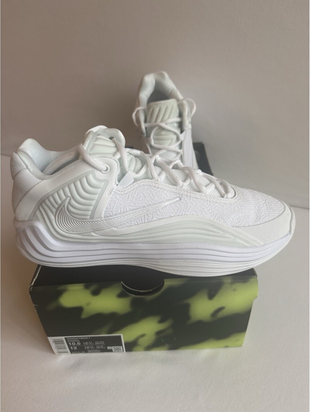 Nike Giannis Freak 7 White Basketball Shoes Men’s 10.5 II7518-100 New